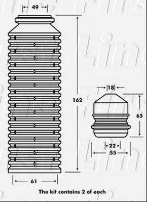 FIRST LINE FPK7002 Пилозахисний комплект, амортизатор