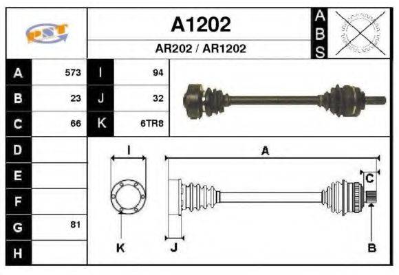 SNRA A1202 Приводний вал