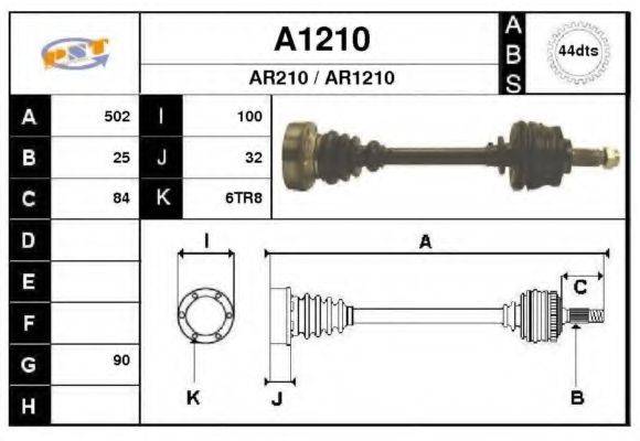 SNRA A1210 Приводний вал