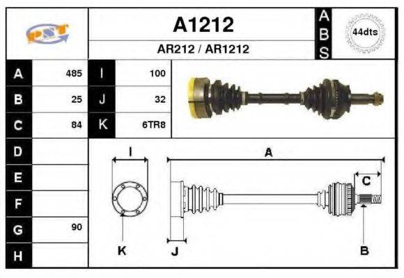 SNRA A1212 Приводний вал