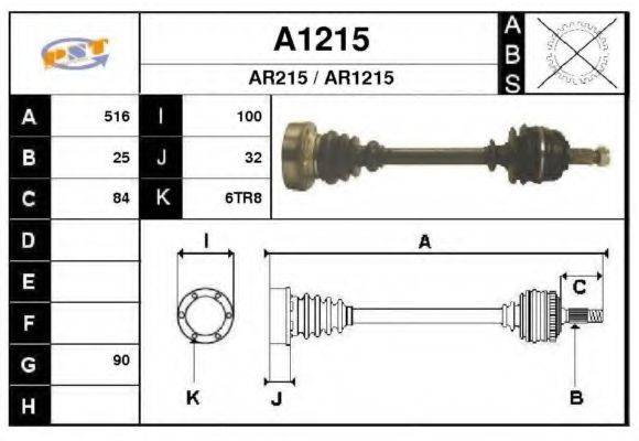 SNRA A1215 Приводний вал