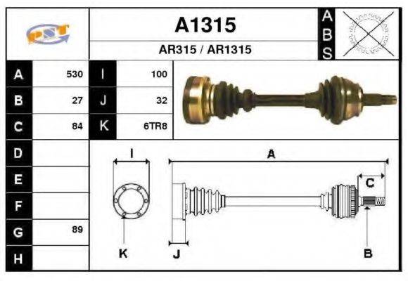 SNRA A1315 Приводний вал