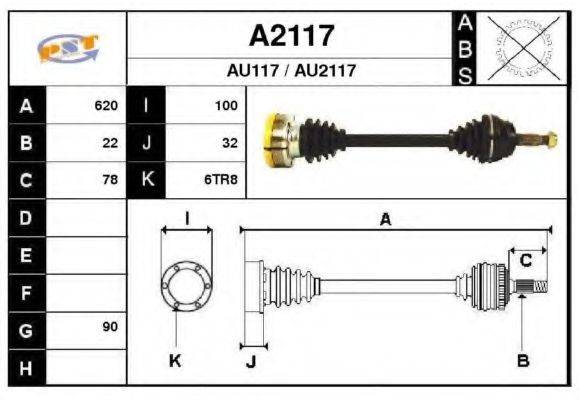 SNRA A2117 Приводний вал