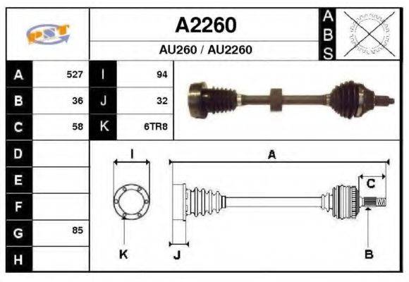 SNRA A2260 Приводний вал