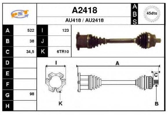 SNRA A2418 Приводний вал