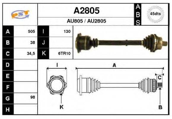 SNRA A2805 Приводний вал