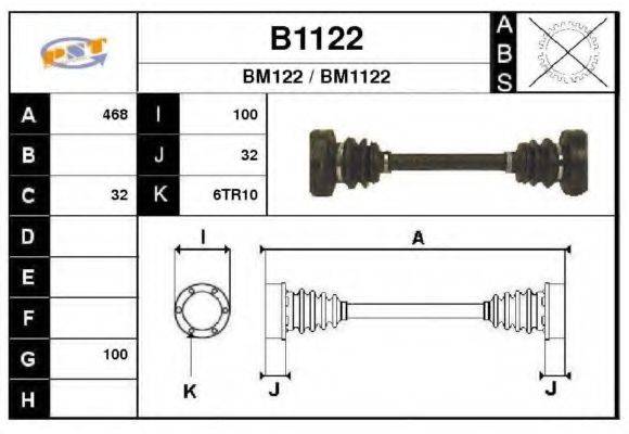 SNRA B1122 Приводний вал