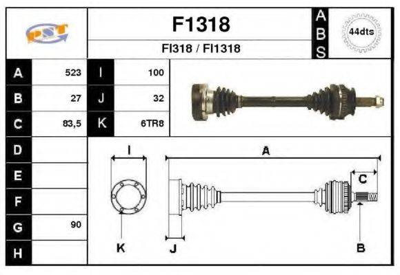 SNRA F1318 Приводний вал