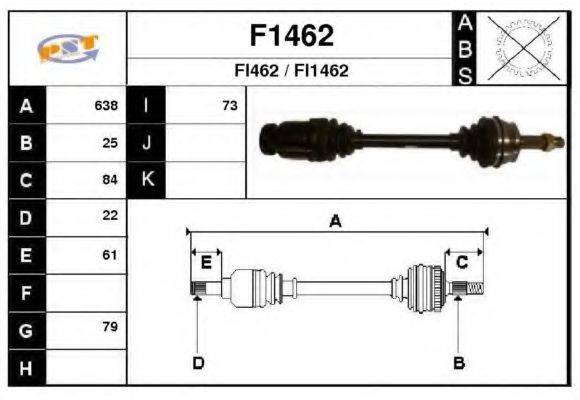 SNRA F1462 Приводний вал