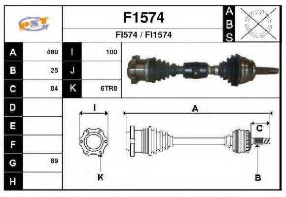 SNRA F1574 Приводний вал