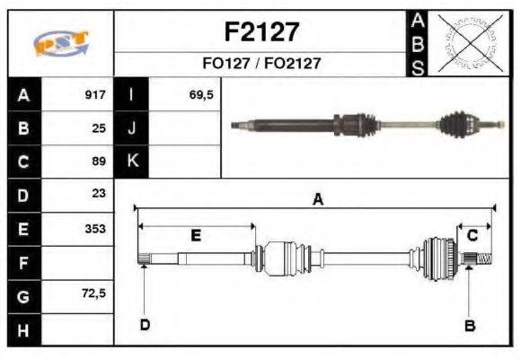 SNRA F2127 Приводний вал