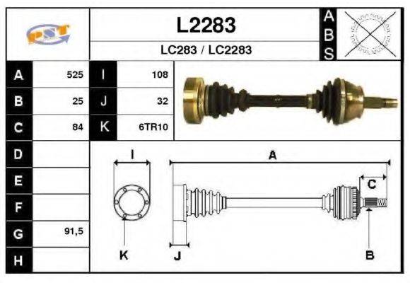 SNRA L2283 Приводний вал