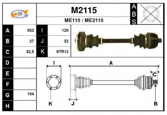 SNRA M2115 Приводний вал