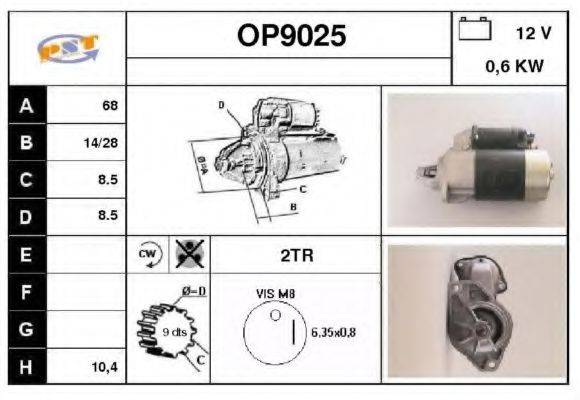 SNRA OP9025 Стартер