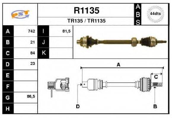 SNRA R1135 Приводний вал