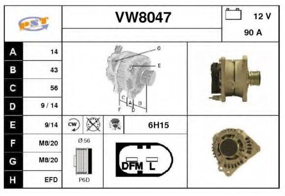 SNRA VW8047 Генератор