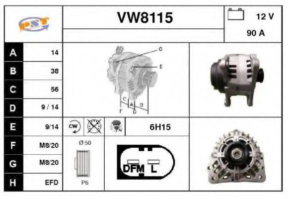 SNRA VW8115 Генератор