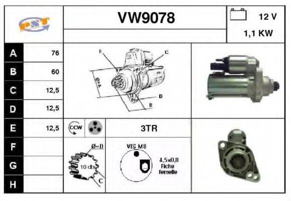 SNRA VW9078 Стартер