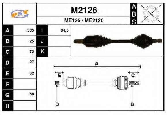 SNRA M2126 Приводний вал