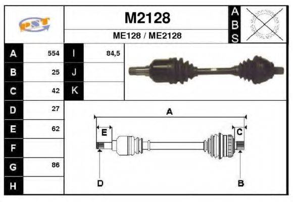 SNRA M2128 Приводний вал