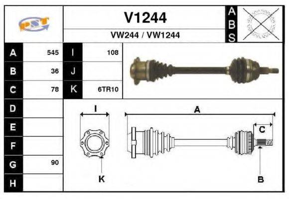 SNRA V1244 Приводний вал