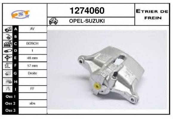 SNRA 1274060 Гальмівний супорт