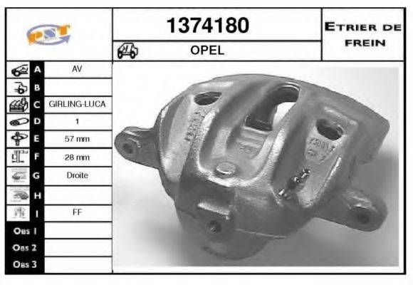 SNRA 1374180 Гальмівний супорт