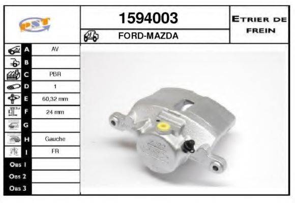 SNRA 1594003 Гальмівний супорт