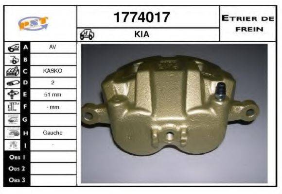 SNRA 1774017 Гальмівний супорт