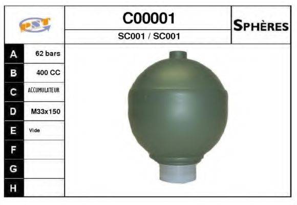 SNRA C00001 Гідроакумулятор, підвіска/амортизація