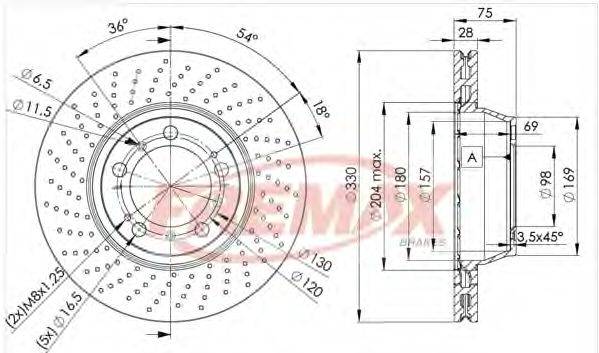 FREMAX BD3350 гальмівний диск