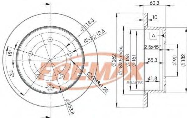 FREMAX BD8326 гальмівний диск