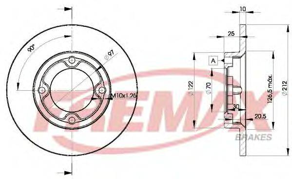 FREMAX BD0003 гальмівний диск