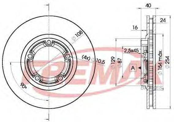 FREMAX BD0200 гальмівний диск