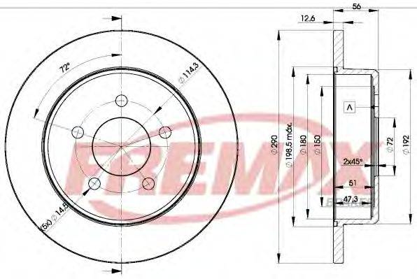 FREMAX BD1023 гальмівний диск