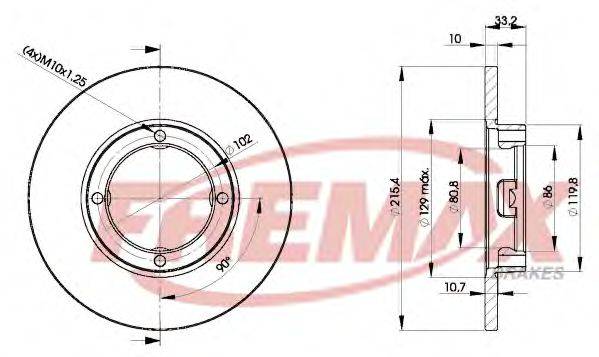 FREMAX BD1160 гальмівний диск