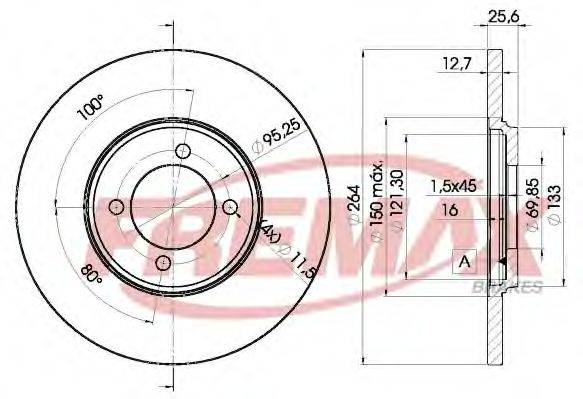 FREMAX BD1505 гальмівний диск