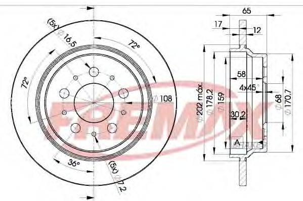 FREMAX BD1674 гальмівний диск