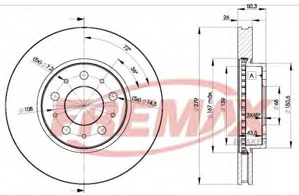 FREMAX BD1788 гальмівний диск