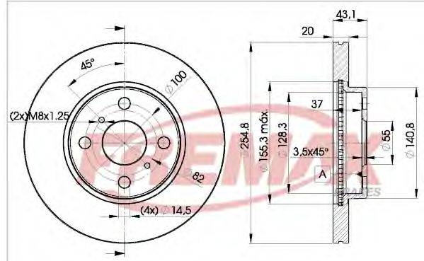 FREMAX BD2040 гальмівний диск