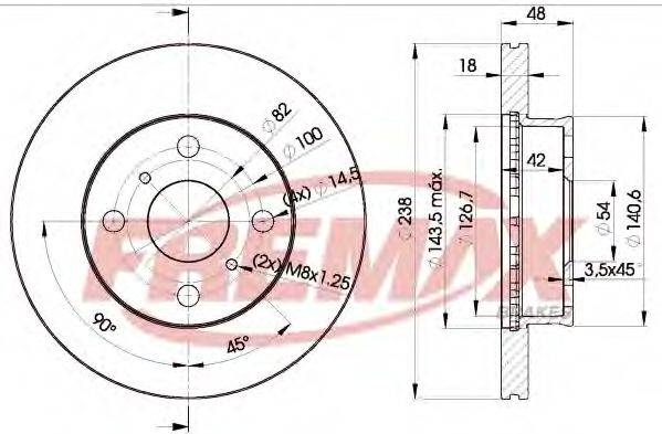 FREMAX BD2250 гальмівний диск