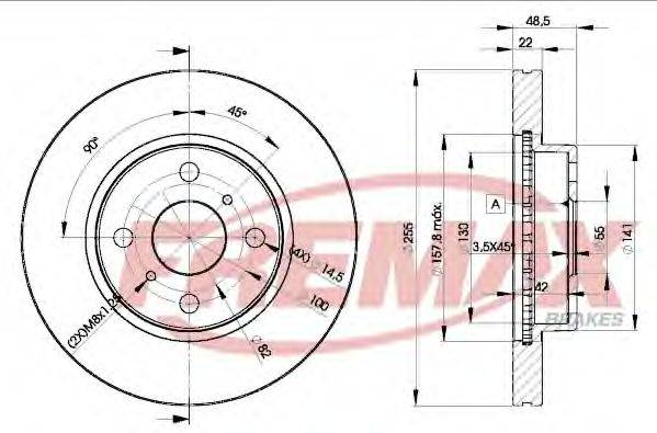 FREMAX BD2550 гальмівний диск