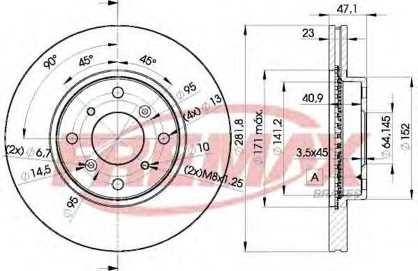 FREMAX BD2585 гальмівний диск