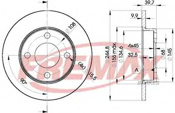 FREMAX BD3636 гальмівний диск