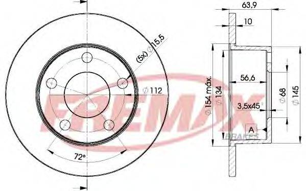 FREMAX BD4060 гальмівний диск