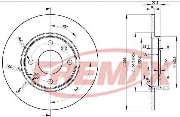 FREMAX BD4688 гальмівний диск