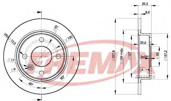 FREMAX BD6165 гальмівний диск