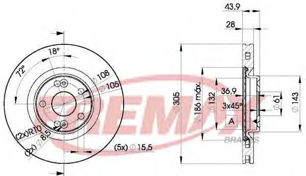 FREMAX BD6673 гальмівний диск