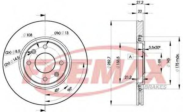 FREMAX BD7810 гальмівний диск