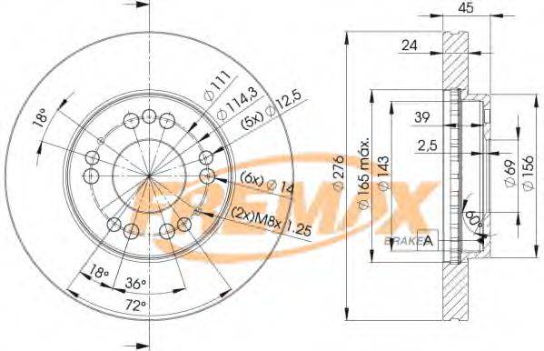 FREMAX BD1002 гальмівний диск